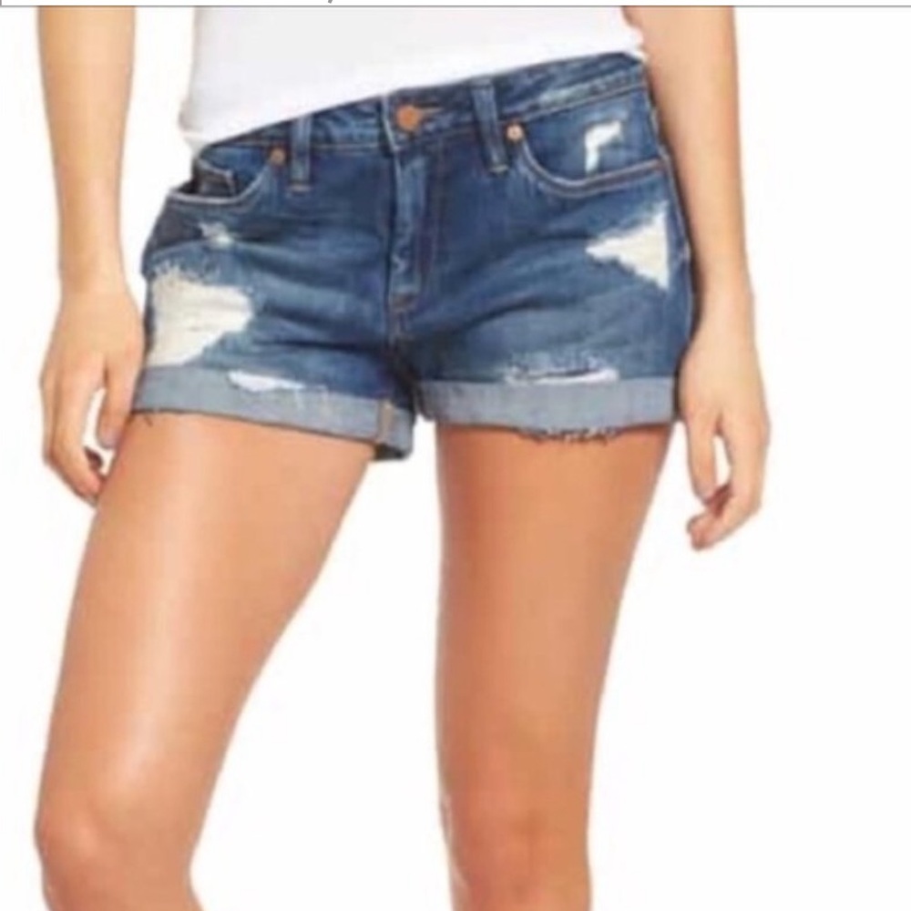 BlankNYC TomBoy Denim Shorts Jean Short Size 26 Distressed Medium Wash